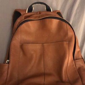Coach Tan Leather Backpack